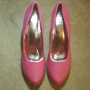 Kim-2 Fuschia platform wedges